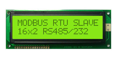16x2 Large Char Modbus Slave LCD